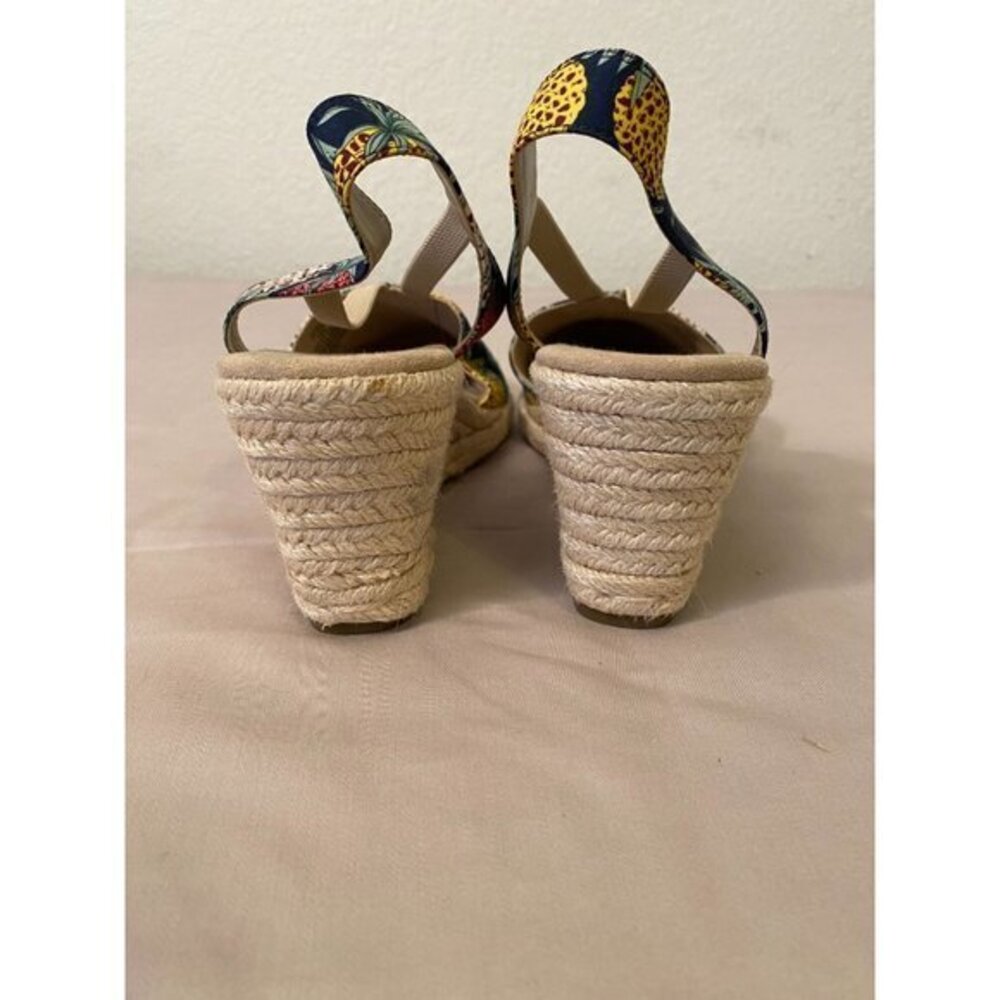 Womens Anne Klein Wedge‎ Slingback iflex Woven Jute Canvas Sandals Size 8.5 - Picture 3 of 7